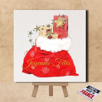 Carte sac cadeau de noel Carte sac cadeau de noel